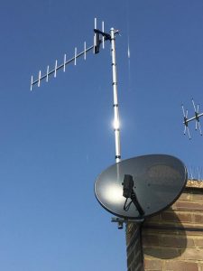 aerial and dish