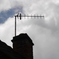 Aerial on top of chimney West Sussex